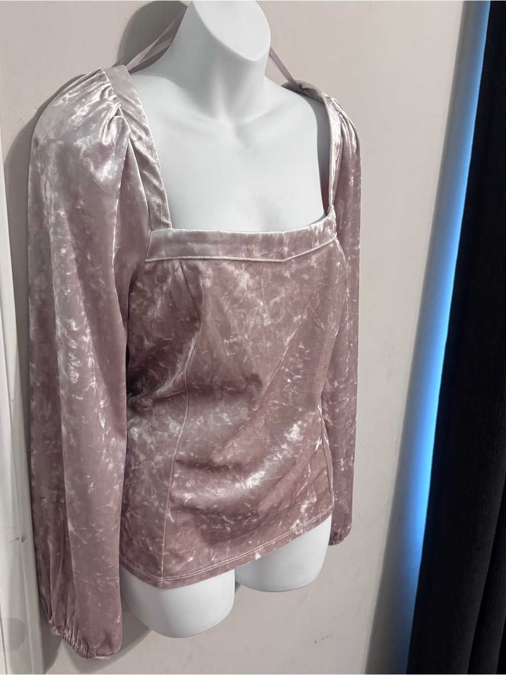 Blush Crushed Velvet Top NWT - Picture 2 of 6